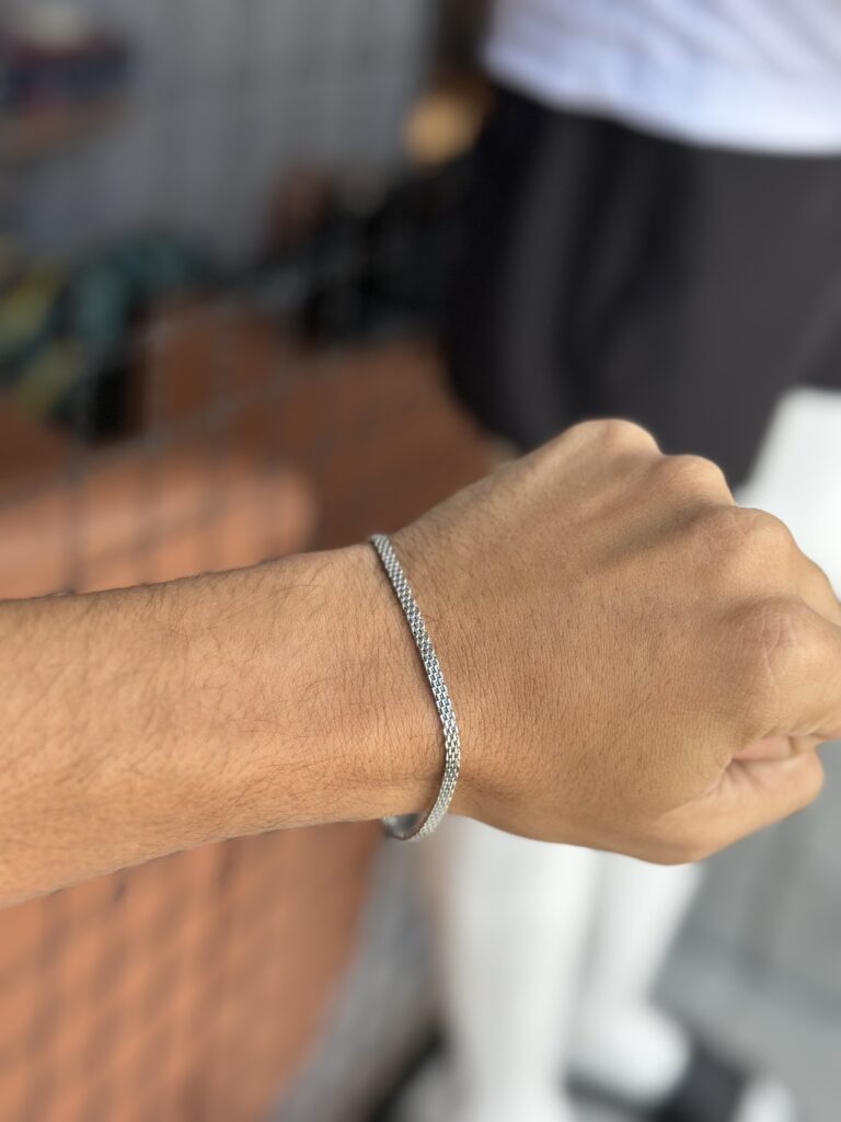 Pulseira em aço inoxidável prata (178)